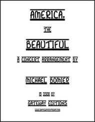 America the Beautiful piano sheet music cover Thumbnail